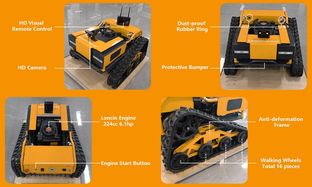 Remote Control Lawn Mower - Robot Lawnmower - 4